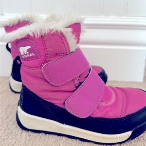 Sorel Whitney II Bright Lavender/Navy Waterproof Snow Boot Children’s 10